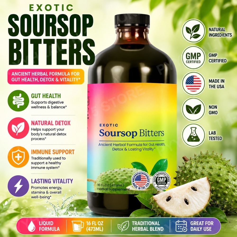 Herbal Wellness Liquid - Soursop Bitters Liquid Herbal Supplement with