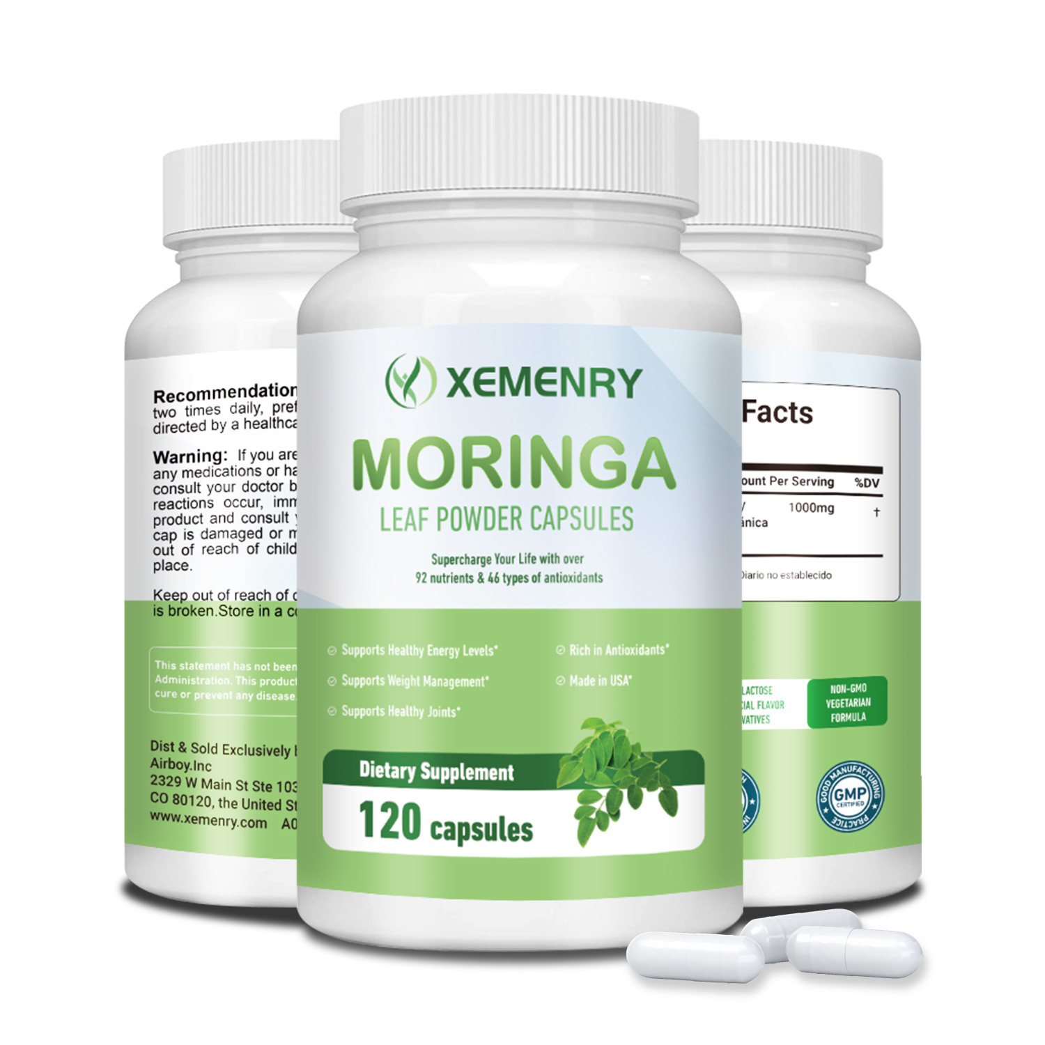 Moringa Leaf Powder - Moringa Capsules - Weight Management, Antioxidant,