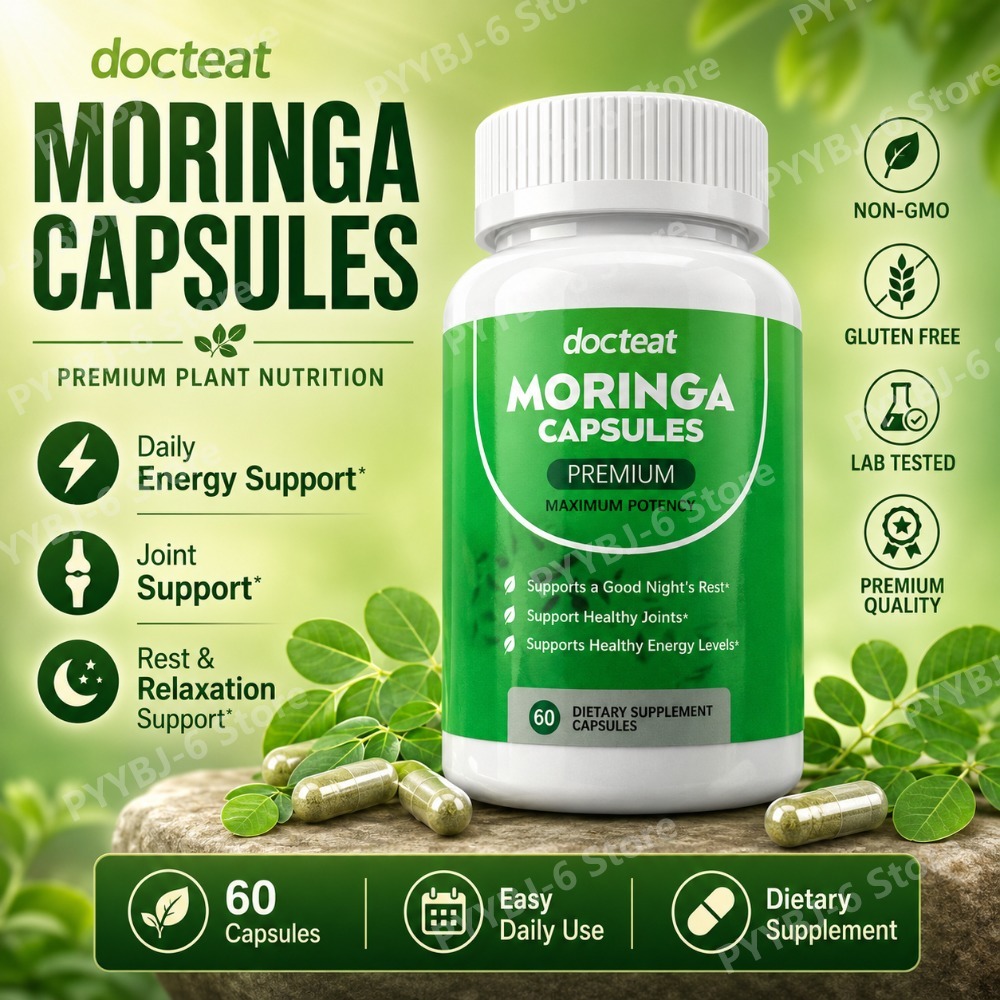 Moringa Leaf Powder - Moringa Capsules 60ct Premium Moringa Oleifera