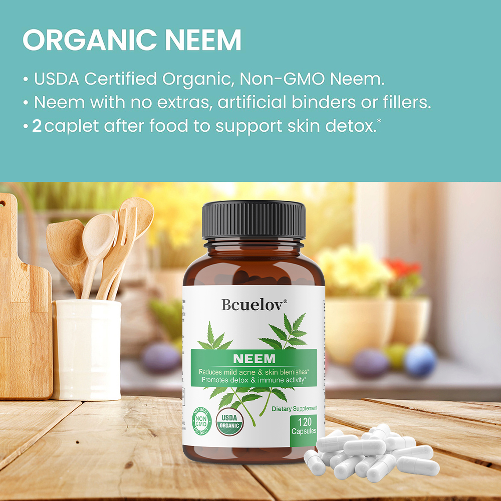 Organic Neem Leaf Capsules, He - Herbal Wellness For You avaliação e preço