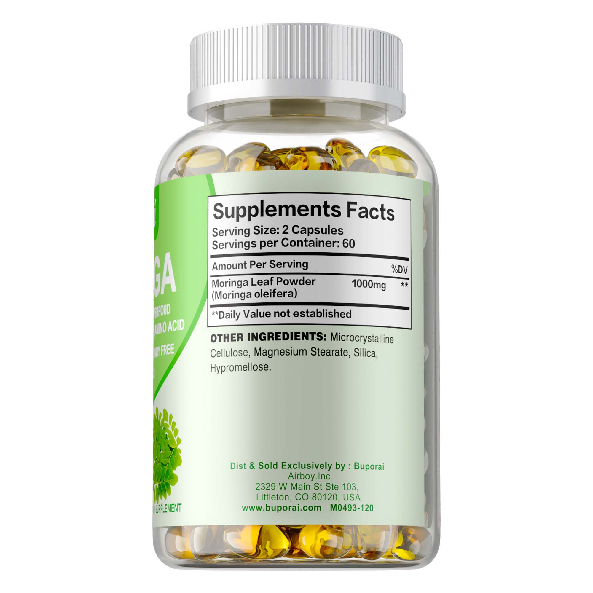Moringa Capsules - Boosts Ener - Moringa Leaf Powder avaliação e preço