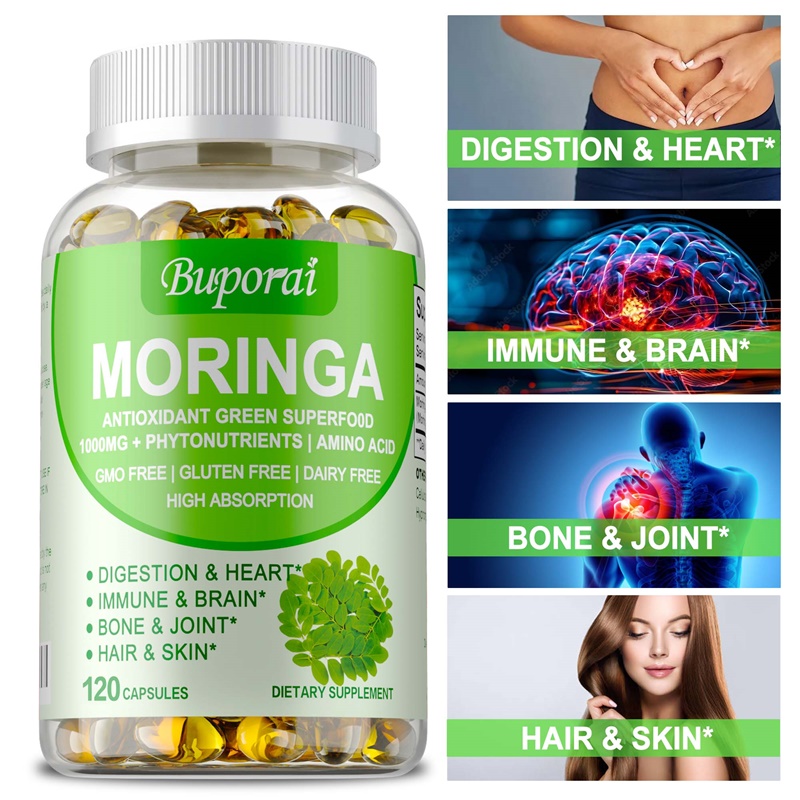 Moringa Capsules - Boosts Meta - Moringa Leaf Powder avaliação e preço