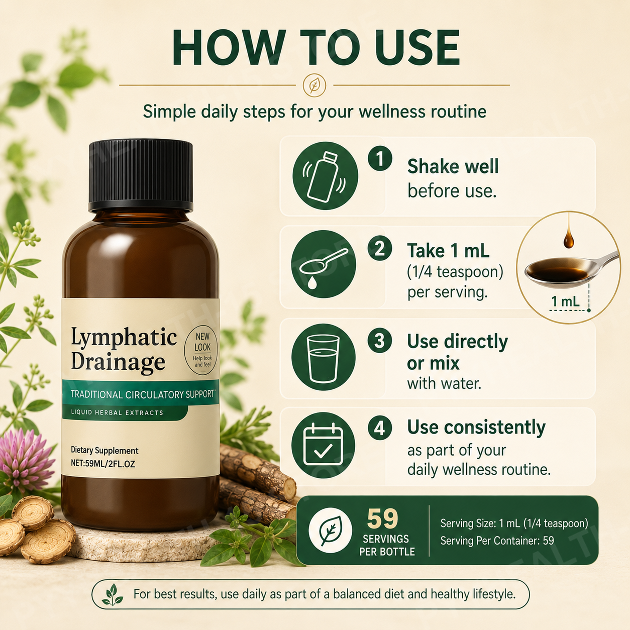 Herbal Extract Drops with Clea - Herbal Wellness Liquid avaliação e preço