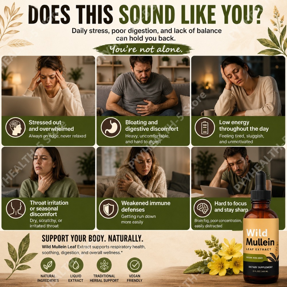 Wild Mullein Leaf Drops with G - Herbal Wellness Liquid avaliação e preço