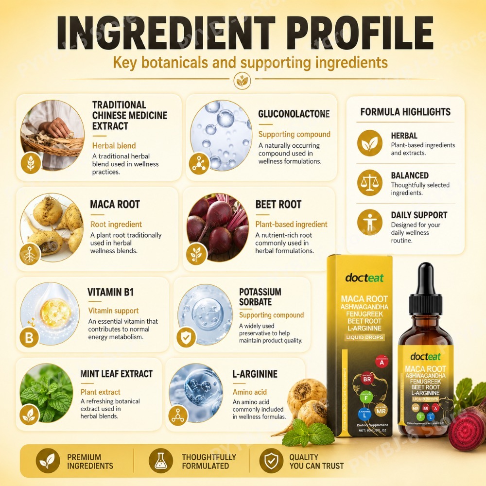 Maca Root Beet Root L-Arginine - Herbal Wellness Liquid avaliação e preço