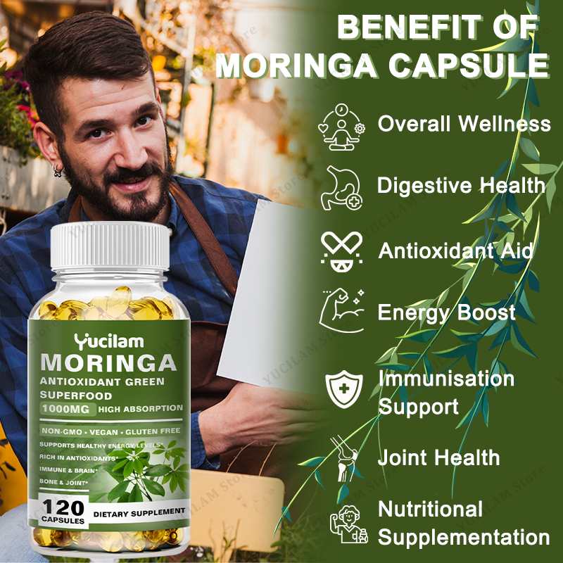 Moringa Organic 1000 mg, 7-in- - Moringa Leaf Powder avaliação e preço