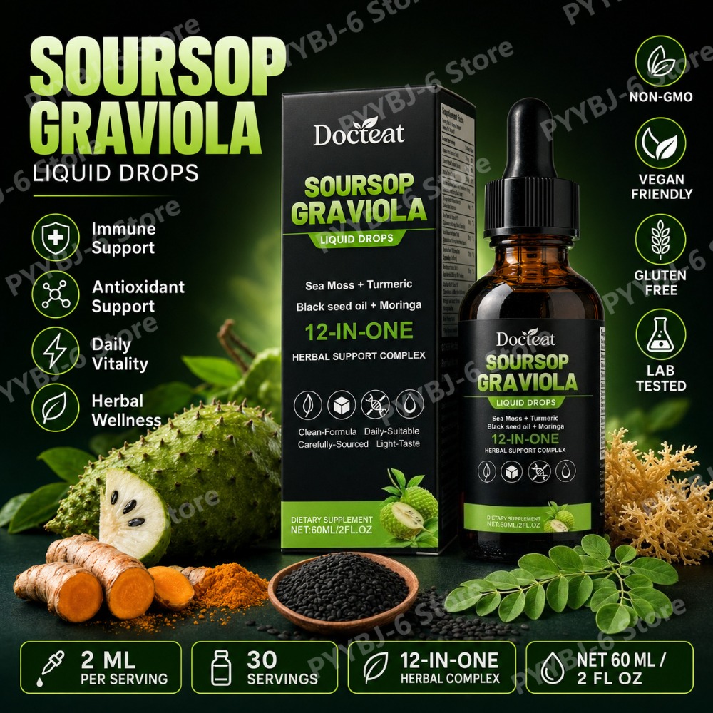 Soursop Graviola Liquid Drops  - Herbal Wellness Liquid avaliação e preço
