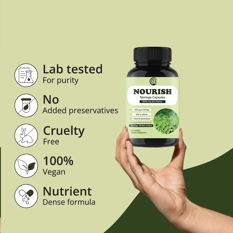 Moringa Capsules | 100% Pure M - Moringa Leaf Powder avaliação e preço