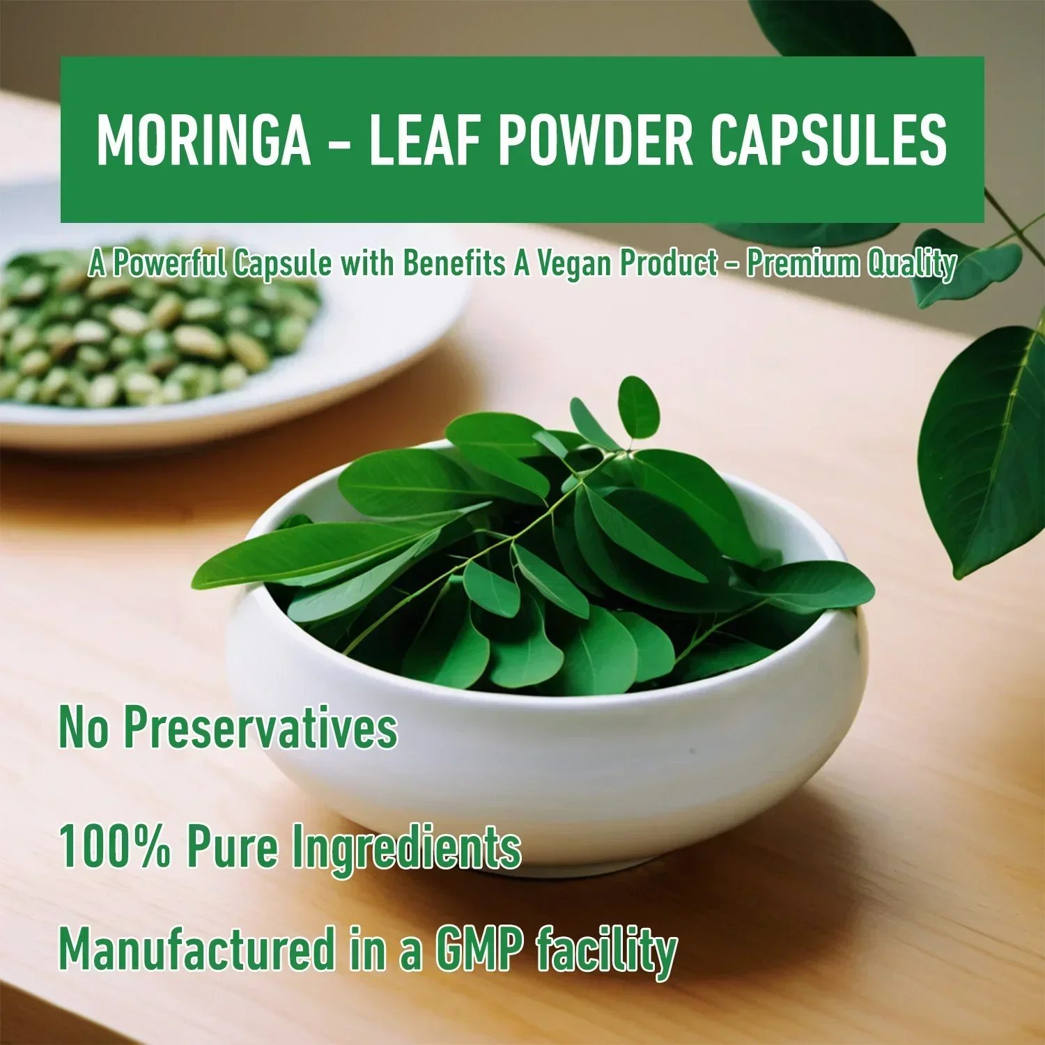 Moringa Capsules - Antioxidant - Moringa Leaf Powder avaliação e preço