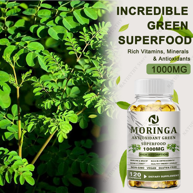 Moringa Organic 1000 mg - With - Moringa Leaf Powder avaliação e preço