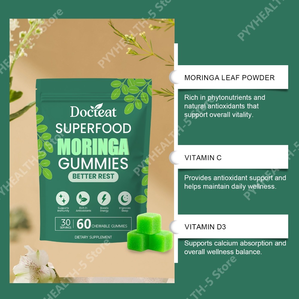 Docteat Moringa Gummies with B - Moringa Leaf Powder avaliação e preço