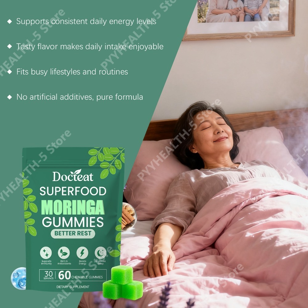 Docteat Moringa Gummies with B - Moringa Leaf Powder avaliação e preço