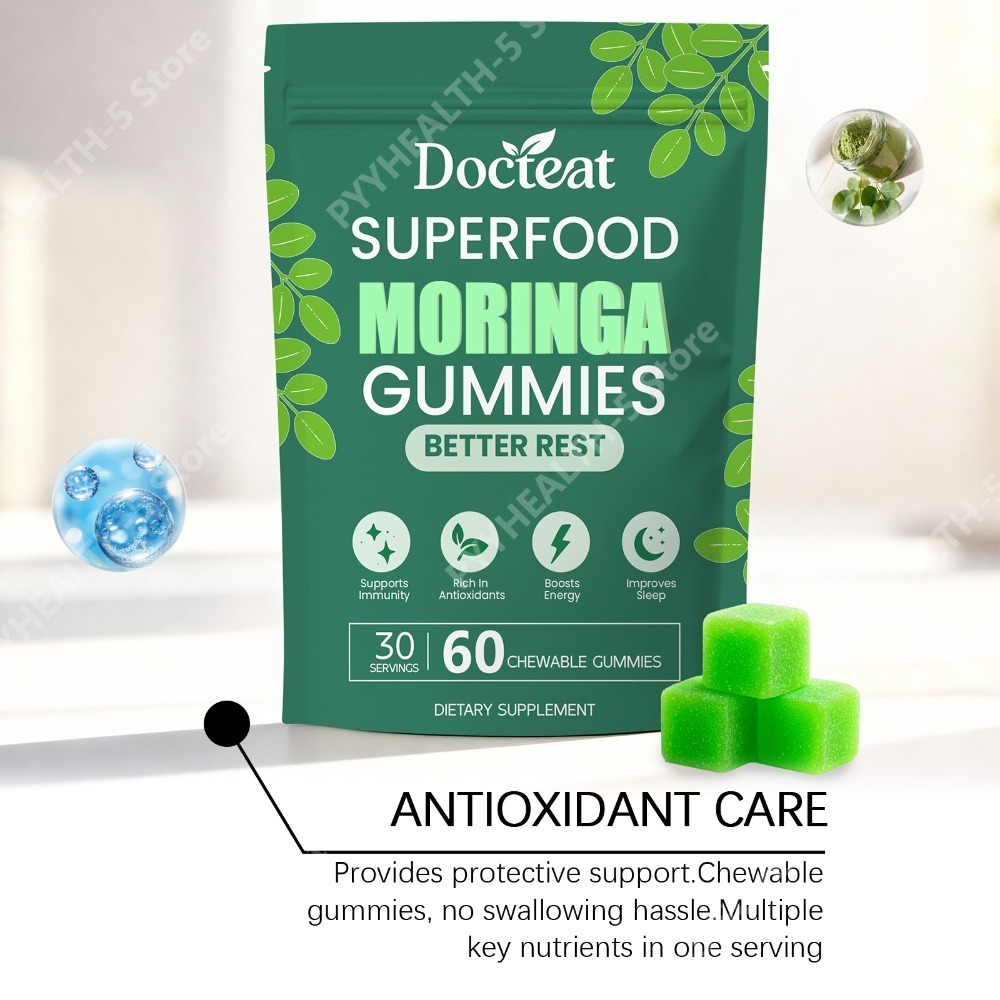 Docteat Moringa Gummies with B - Moringa Leaf Powder avaliação e preço