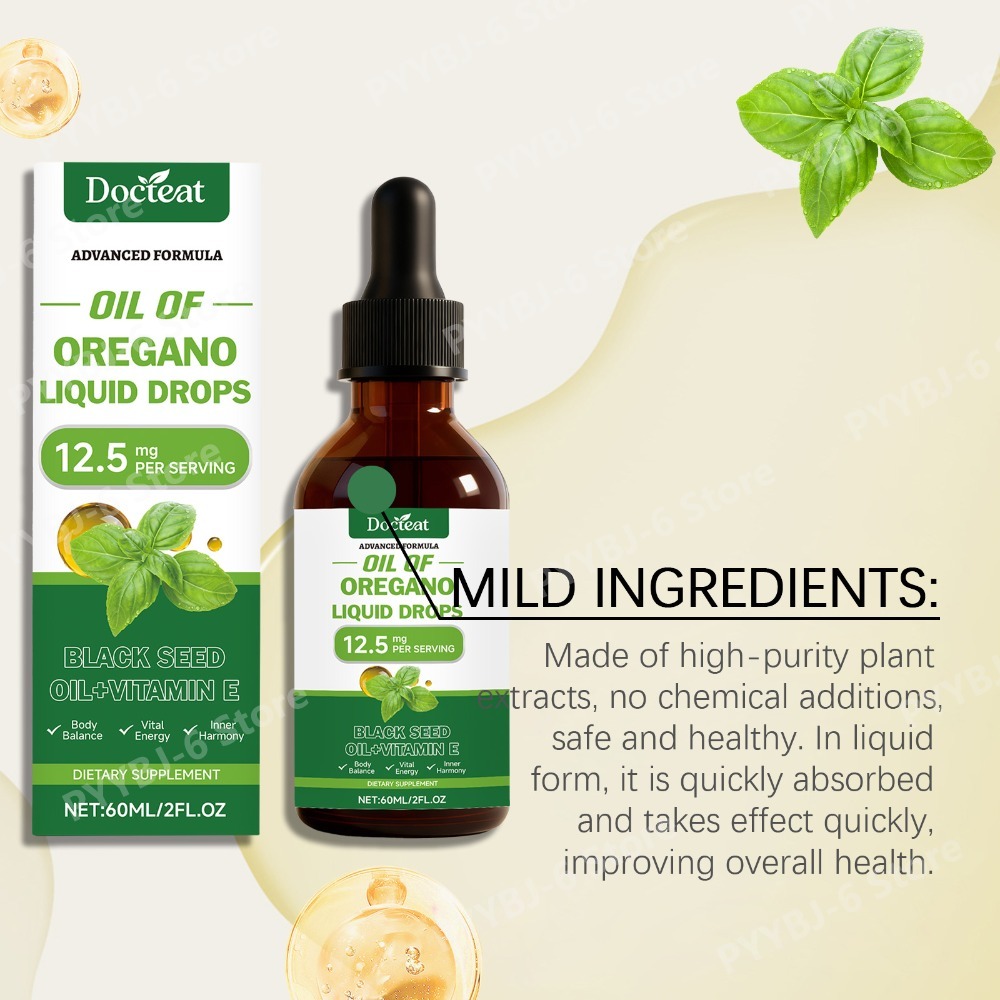 Oregano Oil Liquid Drops 60ml  - Herbal Wellness Liquid avaliação e preço