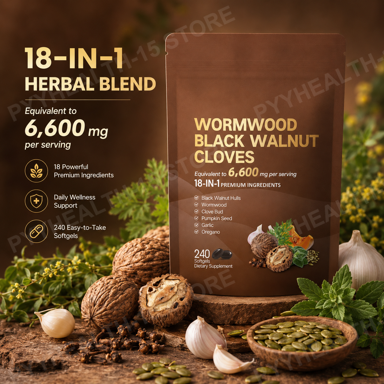 18-in-1 Wormwood Black Walnut  - Herbal Wellness For You avaliação e preço